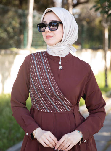 Burgundy Abaya