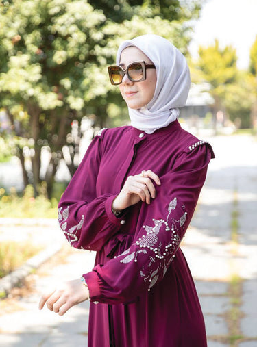 Plum Abaya