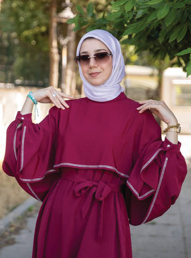Deep Fuchsia Abaya